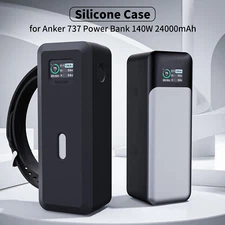 Silicone Case for Anker 737 Power Bank 140W 24000mAh TF/SIMTravel Carrying Case