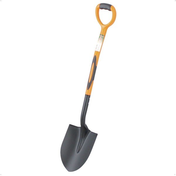 Stahl Spatenschaufel Mit D-Griff Sandschaufel Bauschaufel Gartenspaten Fiberglas-image