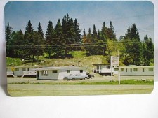 1960 ADV POSTCARD BECKETT S MOTEL HI WAY 17 & 70 KENORA CN BIO CARS SIGN RARE