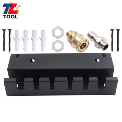 #ad Pressure Washer Gun amp; Foam Cannon Holder W 1 4quot; Quick Connector Wall Mount Black $16.56
