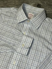 Brooks Brothers Madison Supima Cotton Non Iron Graph Check Button Shirt 16-33
