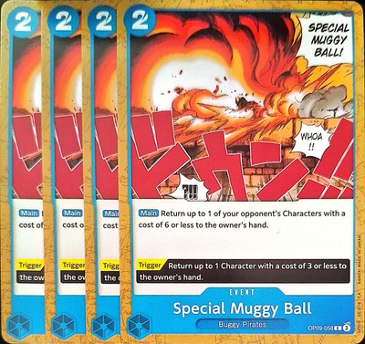 One Piece TCG - 4er Playset - OP09-058 Special Muggy Ball C/EN/NM