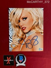 Jenny McCarthy autographed signed 8x10 photo model shot sexy Playboy Beckett