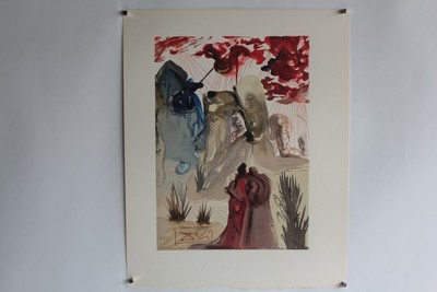 SALVADOR DALI Lithographie Die göttliche Komödie Der göttliche Wald (64119)