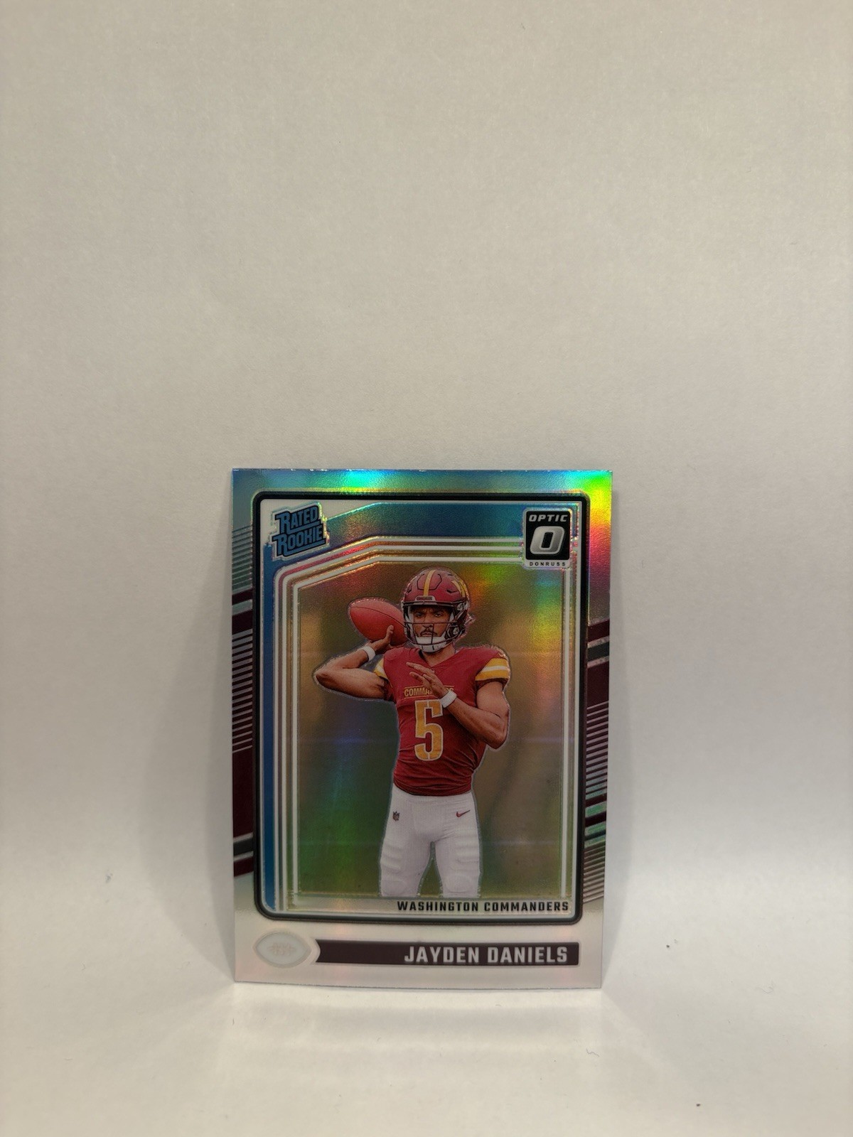 2024 Panini Donruss Optic Jayden Daniels Holo Rated Rookie Football Card #248