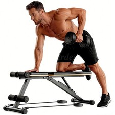 Adjustable Foldable Exercise Weight Bench Workout Bench Gym With Resistance Band