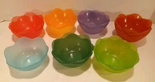 Set Of 14 MCM Plastic Ice Cream Sundae Dish / Bowls - Multi Colors