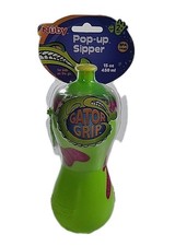 Nuby Pop up Sipper Gator Grip Sipper, 15 Ounce, 2 years older, brand new