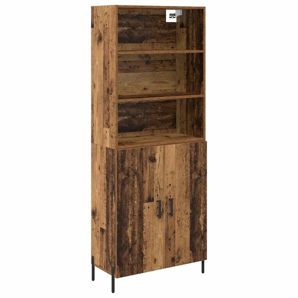 Highboard Aus Altholz 69,5 Cm Breit 32,5 Cm Tief 180 Cm Hoch-image