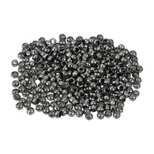 800Pcs Round Crimp Beads, 2mm Metal Spacer Loose Beads, Metallic Black