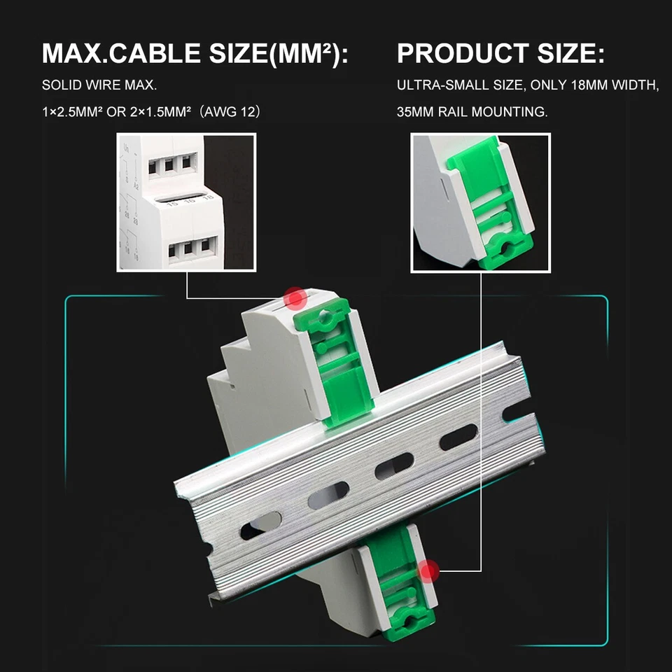 GEYA On Delay Off Delay Timer Relay Time Delay Relay AC/DC24V-240V 10A Din Rail - Image 4 of 4