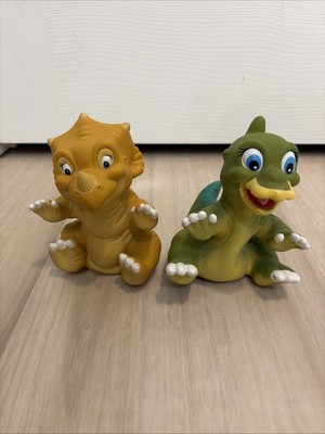 Vintage The Land Before Time Dinosaur Hand Puppets  Toys Lot of 2