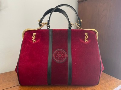 Roberta di Camerino Baghonghi Grace Kelly Bag - Schwarz Samt/Leder