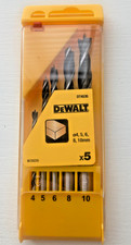 DEWALT Brad point drill bit set of 5 wood drill bits 4mm 5mm 6mm 8mm 10mm