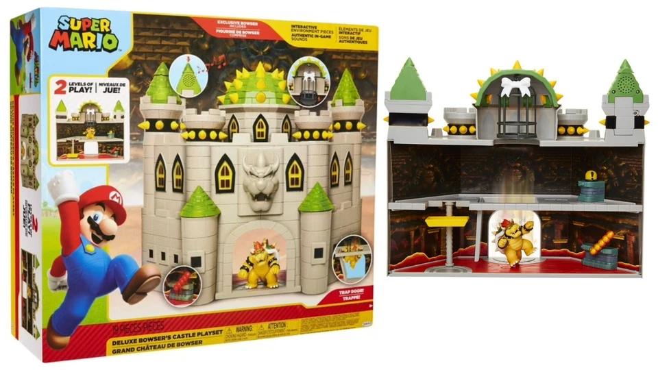 Juego Nintendo Super Mario Deluxe Castle Bowser’s con figura exclusiva de Bowser Foto 2 de 4