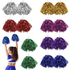 Pompons Cheerleading 14 St&uuml;ck bunt f&uuml;r Sport Party Fasching Ballet