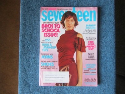 Seventeen Magazine August 2003 Mandy Moore cover.  2000s product ads, 17