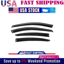 Window Visor Fits For Chevy Cruze 2011-2015 Black 4pcs Out-Channel Tape-on