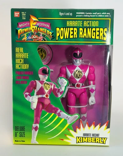 VINTAGE 1994 Power Rangers 8" Karate Action KIMBERLY Pink Ranger - Bandai