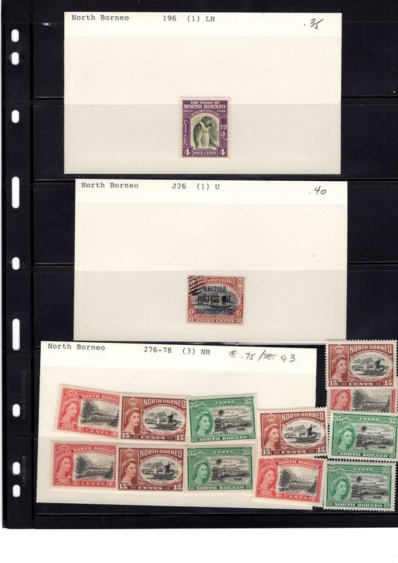 BH GOLDPATH: NORTH BORNEO STAMP, CAT VALUE $1.50, #196, #J26, # BHS_001_152_1