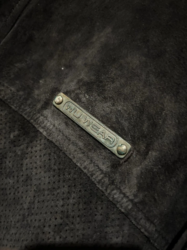 De Colección Años 90 Wu-Wear Negro Gamuza Cuero Camisa Chaqueta Para Hombre XL Raro Wu-Tang Clan Foto 4 de 4