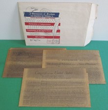 Documents Of Freedom Parchment Declaration Independence Constitution Bill Rights
