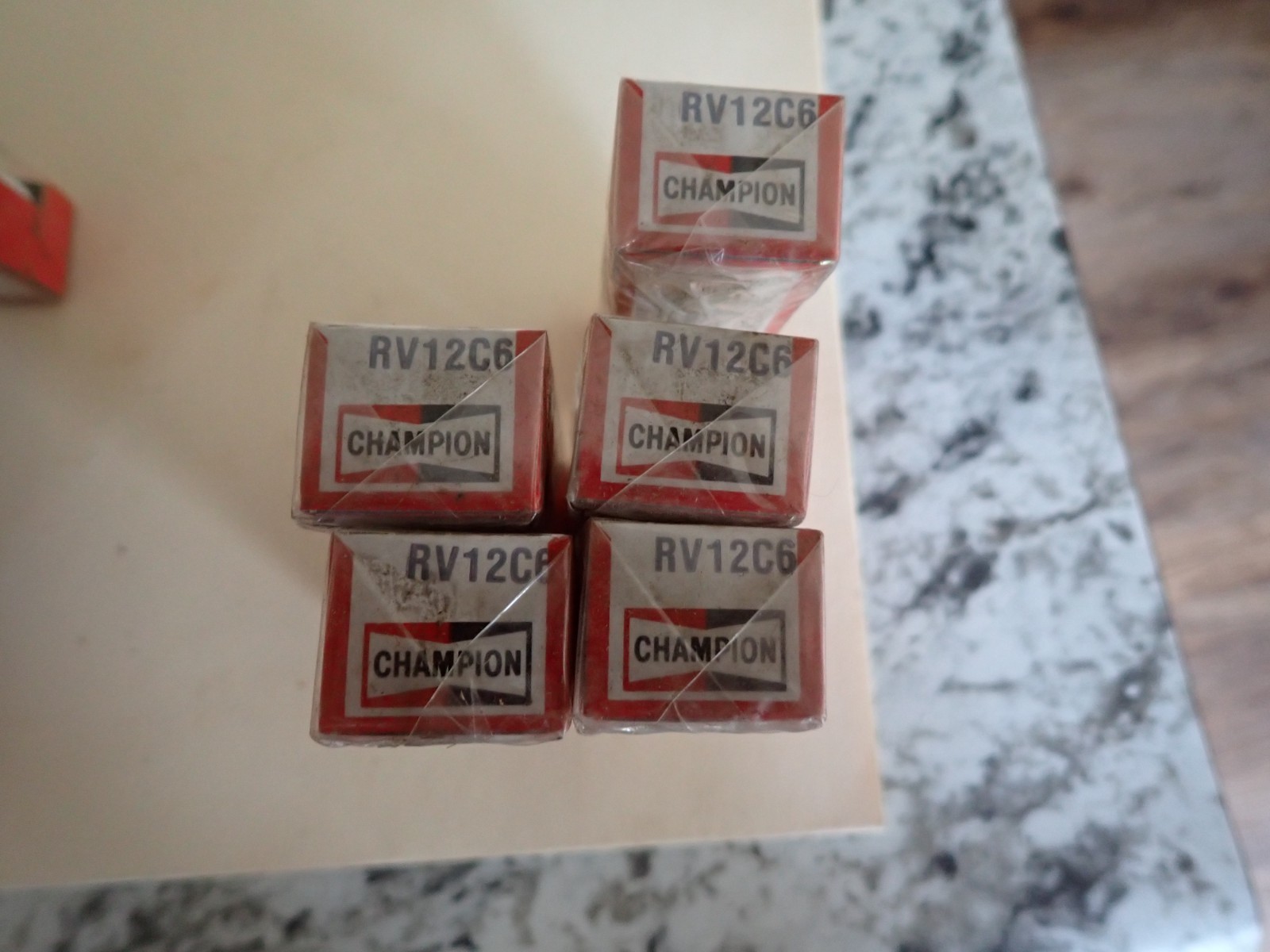 PKG. of 5 New Genuine Champion spark plugs RV12C6  FREE SHIPPING