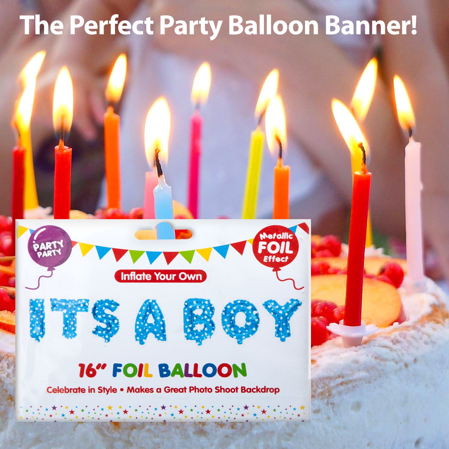 Blue 16" It's A Boy Foil Party Balloon Letters Decoration Baby Shower Gender