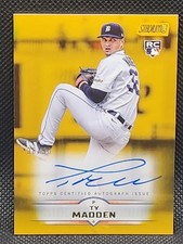 2025 Topps Stadium Club Baseball Turquoise Ty Madden RC Auto #SCBA-TM Gold /50