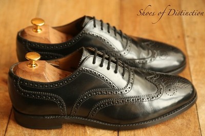 Loake Black Leather Oxford Brogue Shoes UK 8 US 9 EU 42