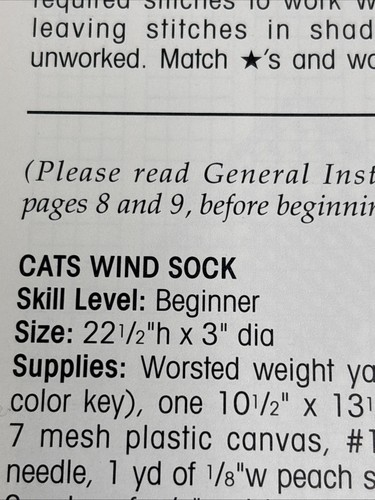 Creative Wind Socks 6 Designs Plastic Canvas Pattern Cats Bat Pumpkin - Picture 10 of 12