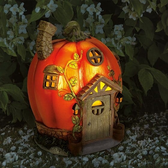 Smart Solar Humpkin House Fairy Home