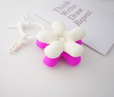 Beautiful Double Sided Flower Keychain for For women Soft Plush Accessory