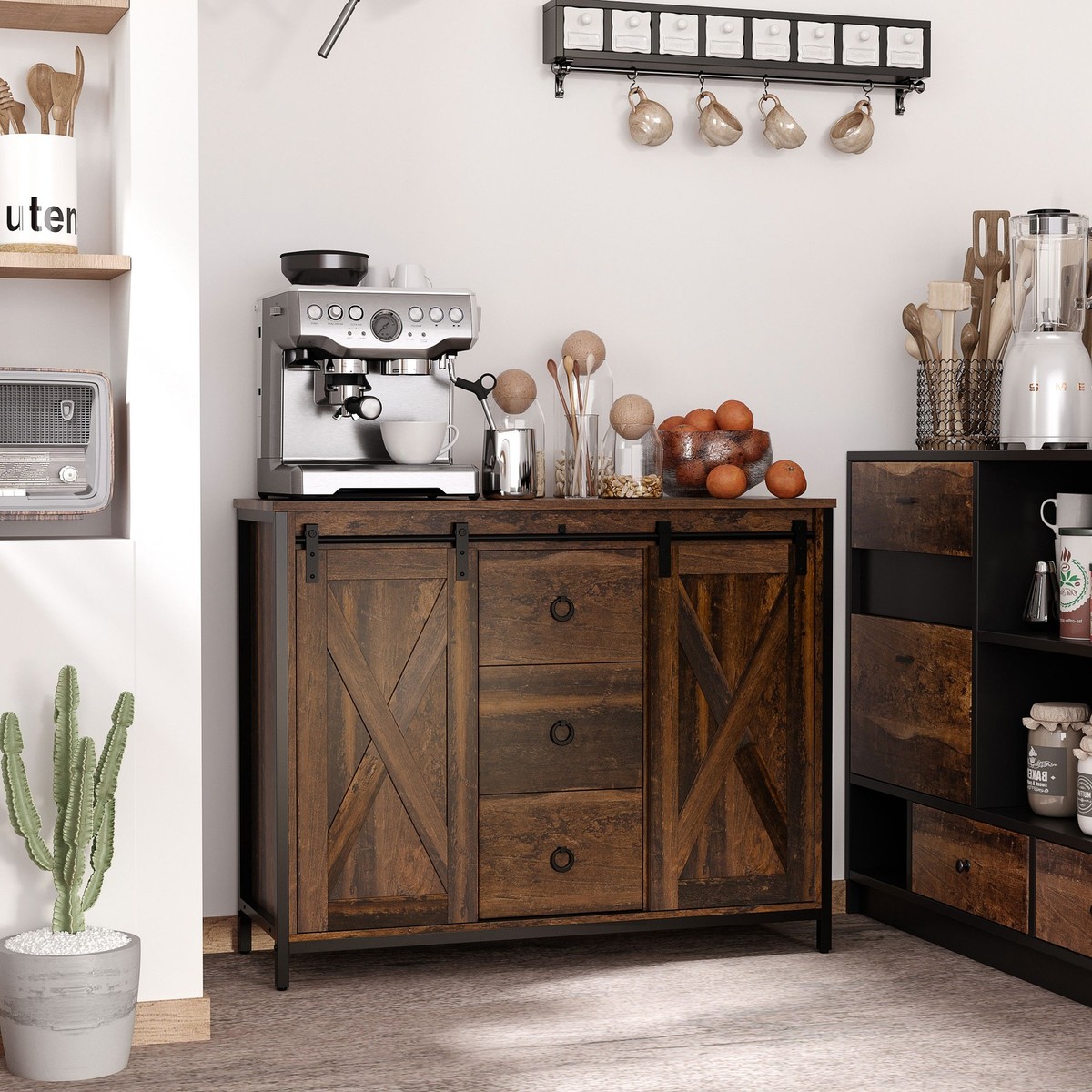 48 Inch Buffet Cabinet With Storage Kitchen Buffet Storage Cabinet 48 ...