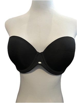 Calvin Klein Naked Glamour Convertible Strapless Push Up Bra Black 36B F3493