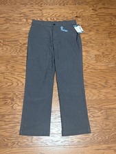 Riders by Lee Women's Gray Herringbone Plain Front Straight Leg Pants, Sz 14M