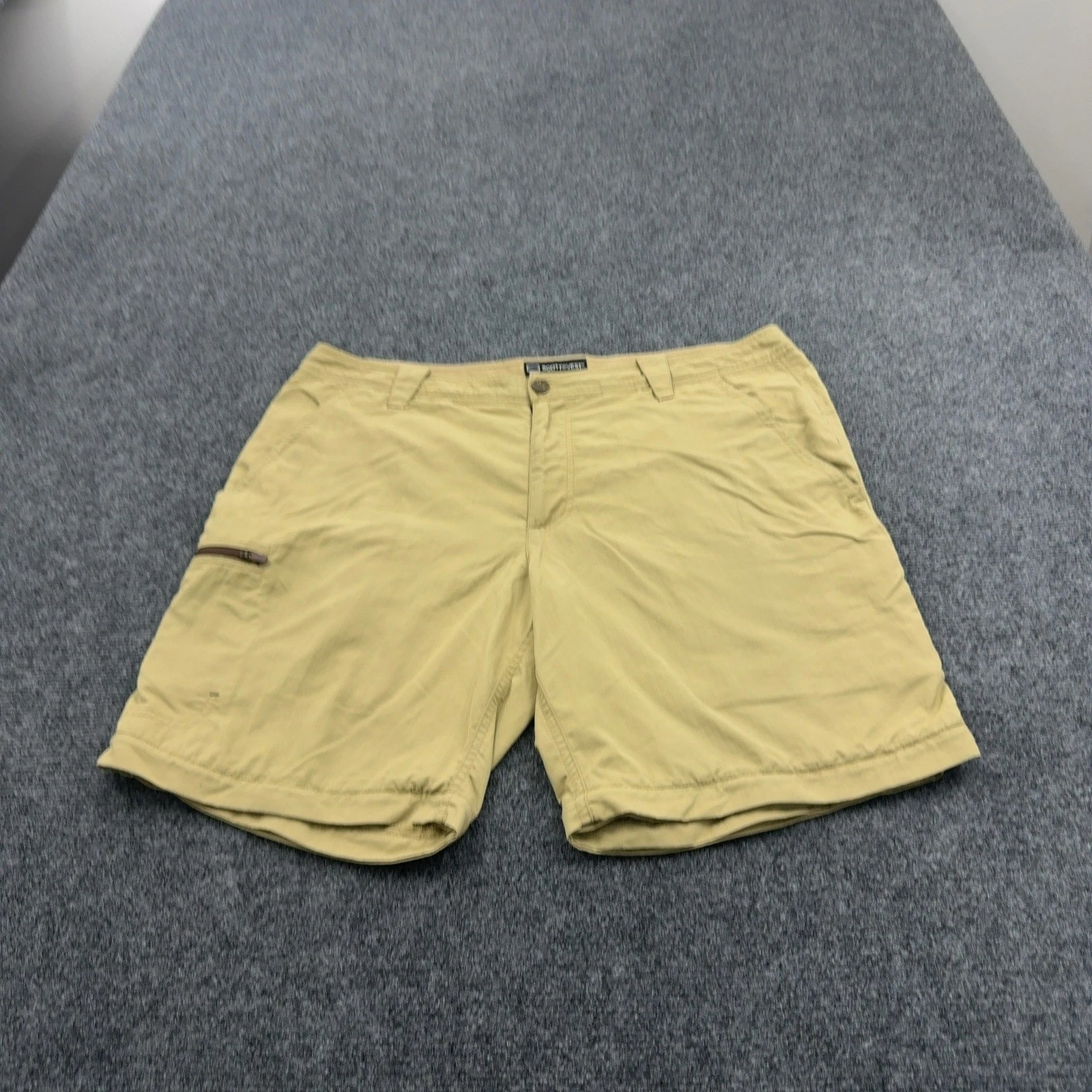 Scottevest Shorts Mens 38 Tan Nylon Multi Pocket Tech Travel Utility Hiking Gorp