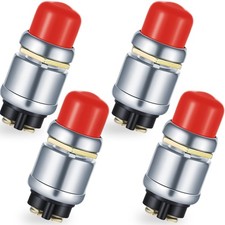 4 Pcs Engine Start Push Button Momentary 12v and 24v Waterproof Switch Push t...