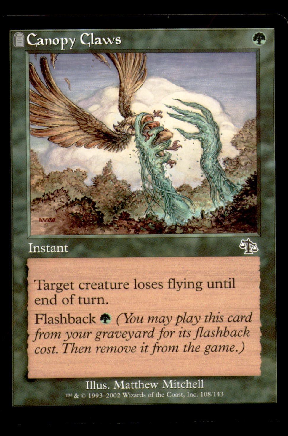 Canopy Claws 108 Common Judgment Magic: The Gathering Lightly Played