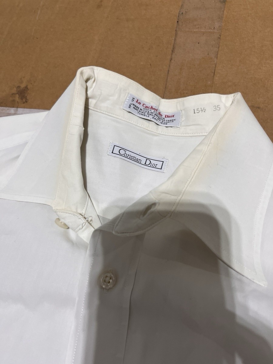 Christian Dior Longsleeve Button Up Shirt In White. Appears To Be
