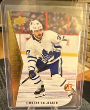 Upper Deck Timothy Liljegren #RDT-9 Rookie Tribute Die Cuts Maple Leafs NHL Card. rookie card picture