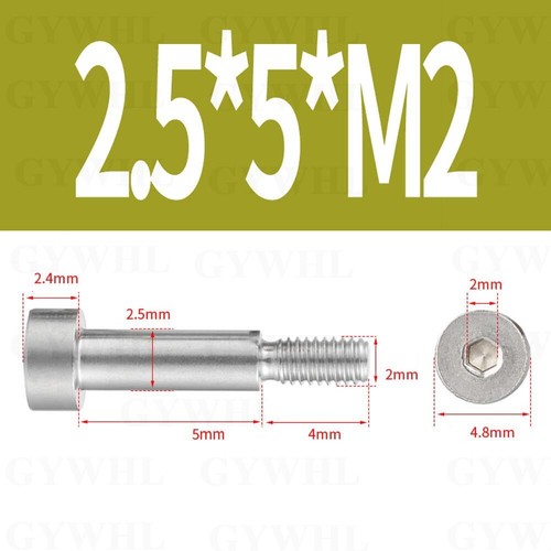 A2 Stainless Steel Socket Shoulder Bolts M2.5 - M12 Hex Allen Cap Head Screws - Picture 11 of 183