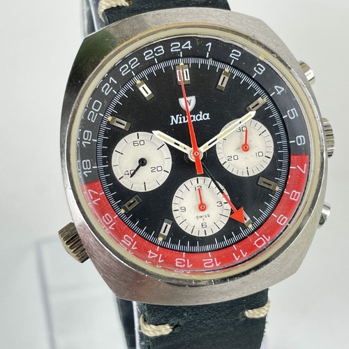 Nivada Chronograph GMT Valjoux 72 with box MaurenceMonkey - Imagen 3 de 12