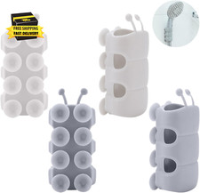 4 Pcs Silicone Shower Head Holder, Universal Relocatable Shower Head Suction Cup