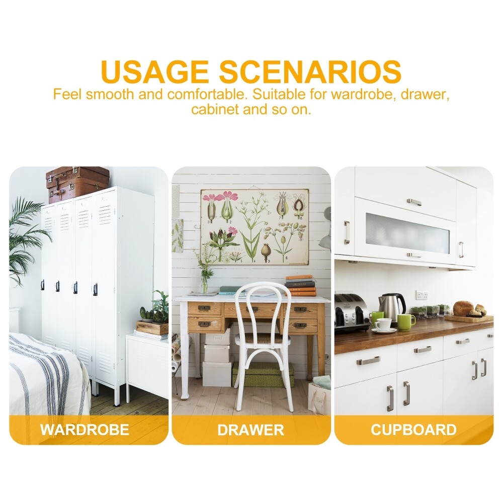 6 Pcs Handle Wooden Closet Door Knobs Drawer Brass Pulls eBay