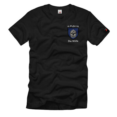 4 PzBtl 64 Wolfhagen Ritterhelm Kompanie Wappen Panzerbataillon T Shirt#37512