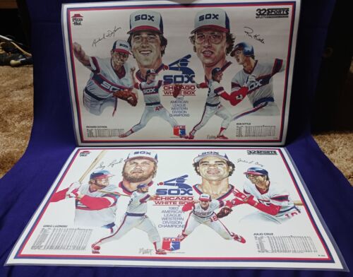 Chicago White Sox/Pizza Hut Place Mats Set of 2 1984 EX 11x17 - Picture 1 of 5