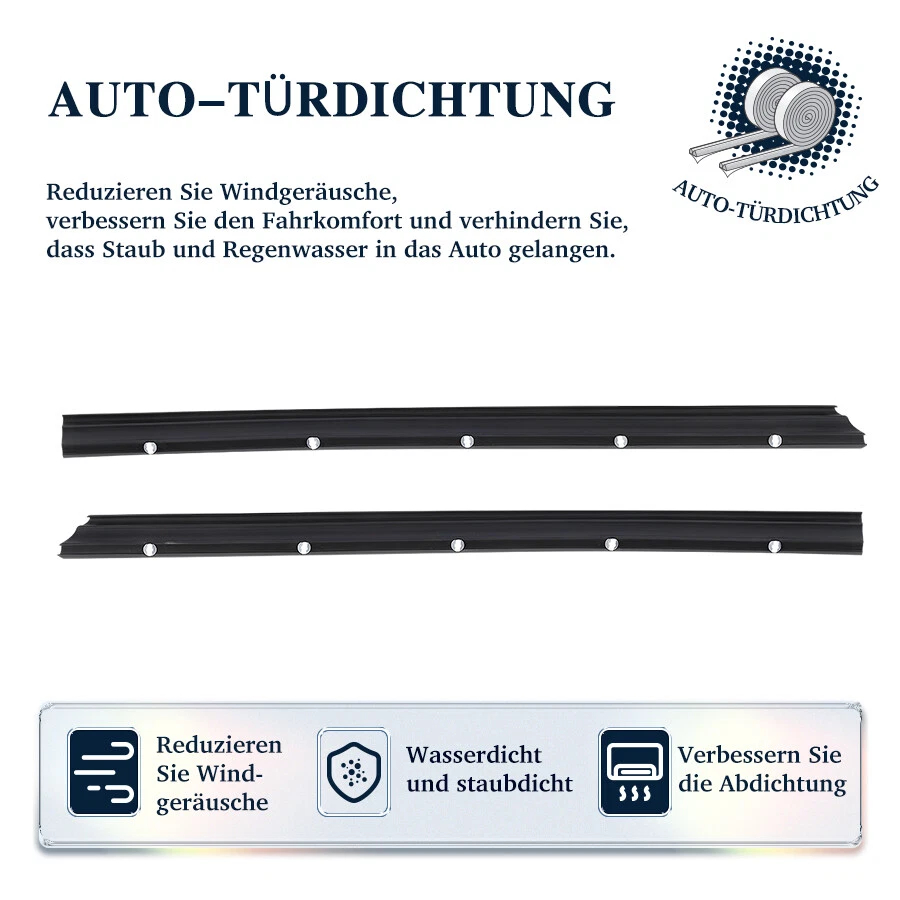 2x Für VW T5 T6 Türdichtung Gummidichtung vorne re + li 7H0837566A 7H0837565A - Bild 2 von 4