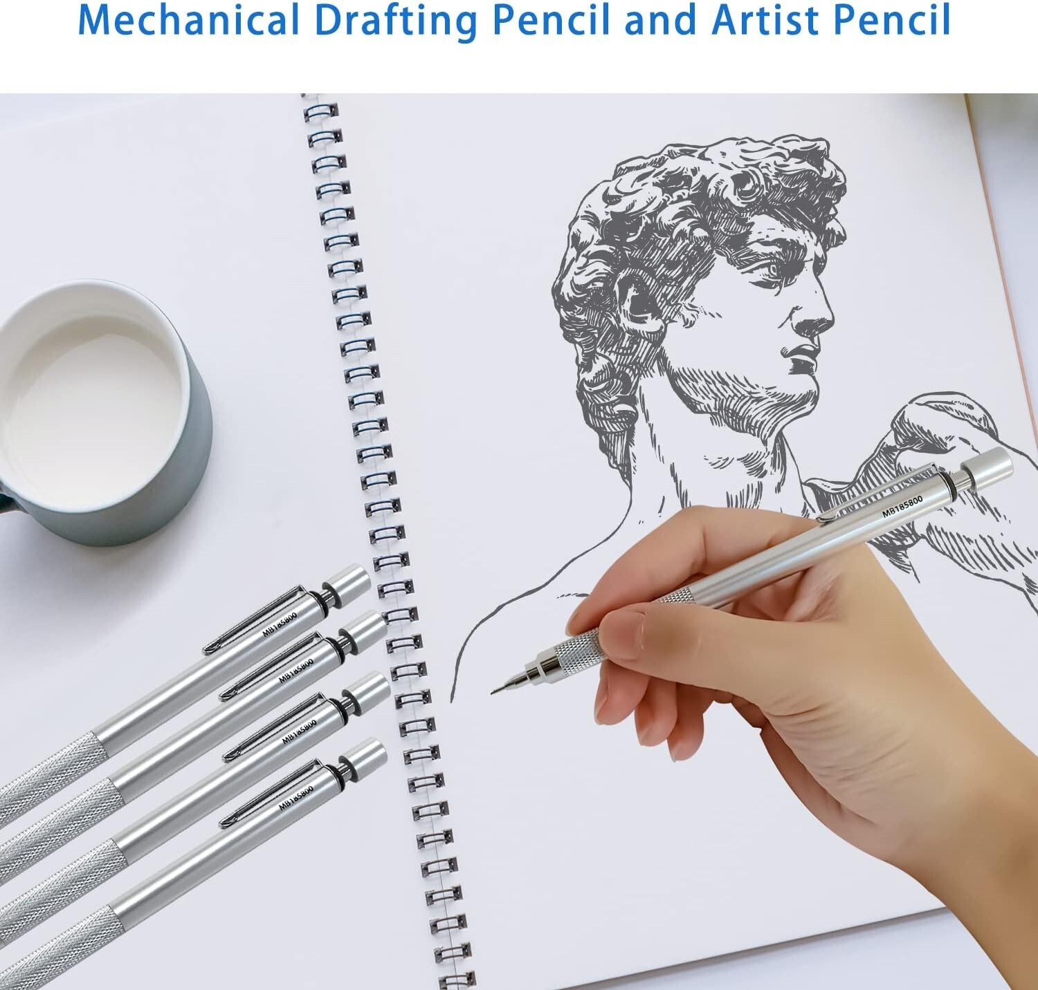 Mechanical Pencil, Graph Gear 1000 Metal Mechanical Pencils 0.7mm, 2 Lead