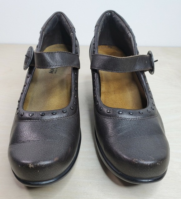 NAOT Mary Jane High Heel Shoes Women US 9 EU 40 Adjustable Straps Brown Leather | eBay